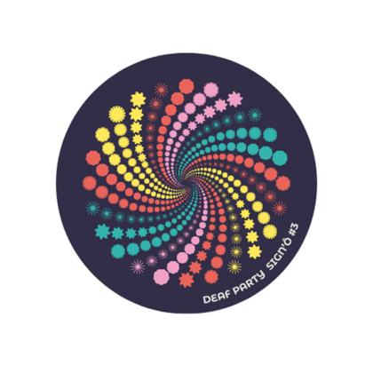 Badge et Sticker Deaf Patry - Festival Sign'Ô