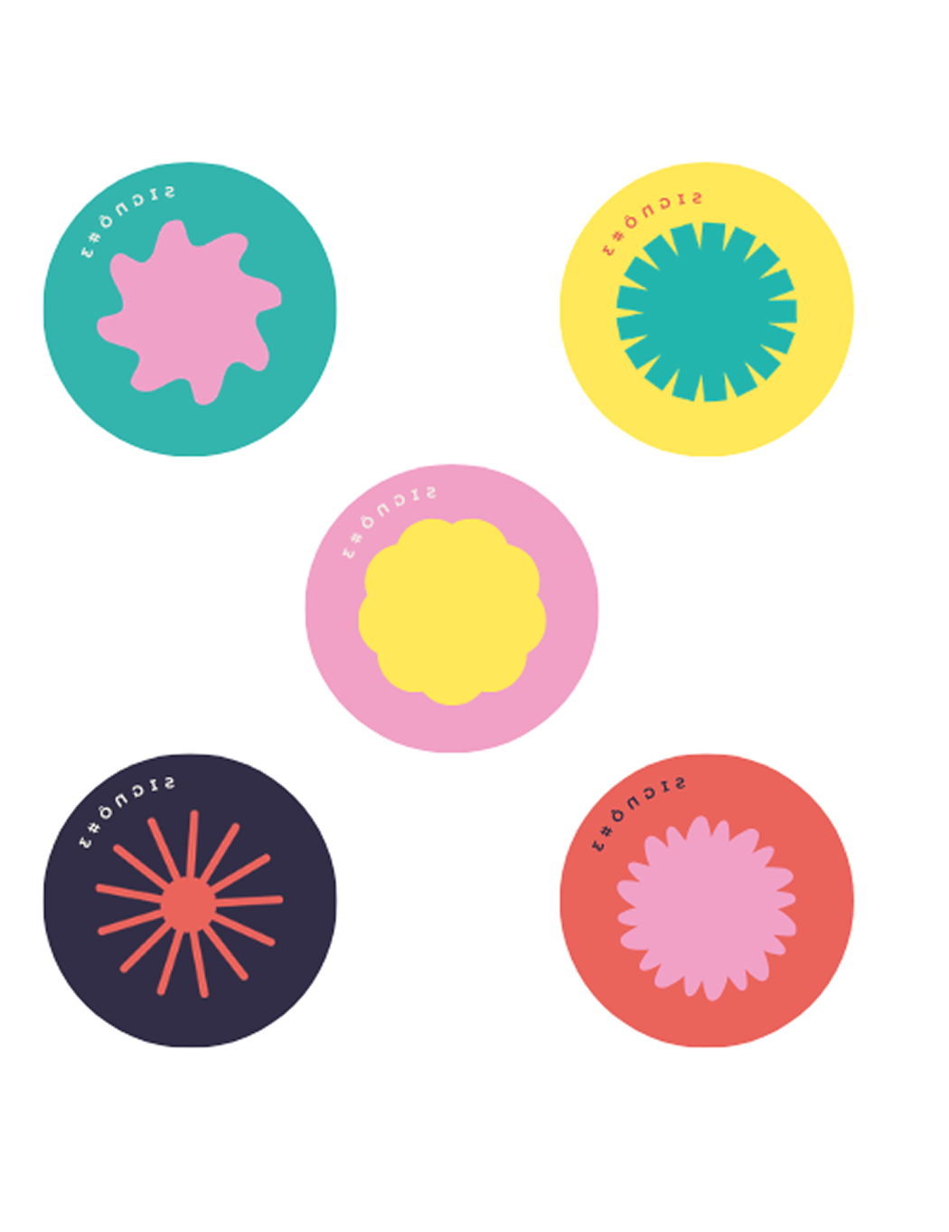 Boutique - Lot de 5 stickers